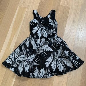 Miss Behave Black and Silver Dress Girls Size 10